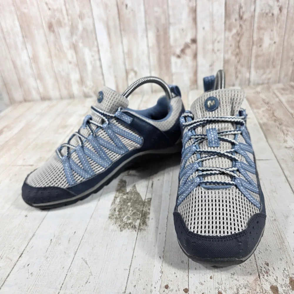 Merrell Siren Edge Womens Blue Grey Mesh Hiking Shoes J211062C Size 6.5